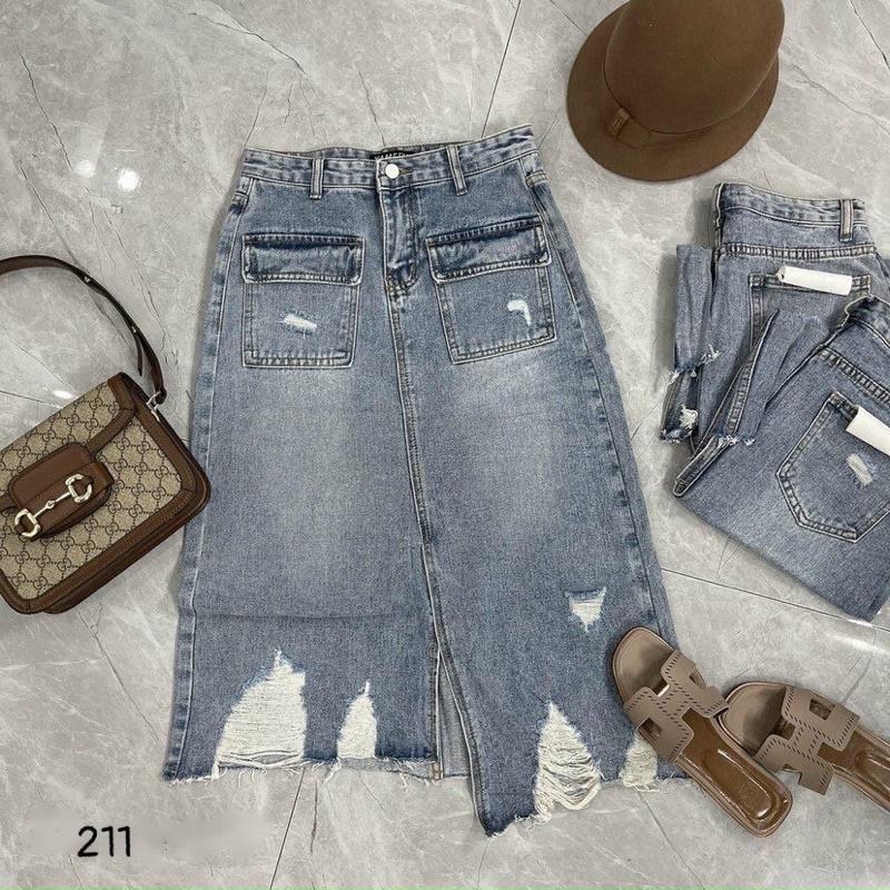 Chân váy jane rách túi