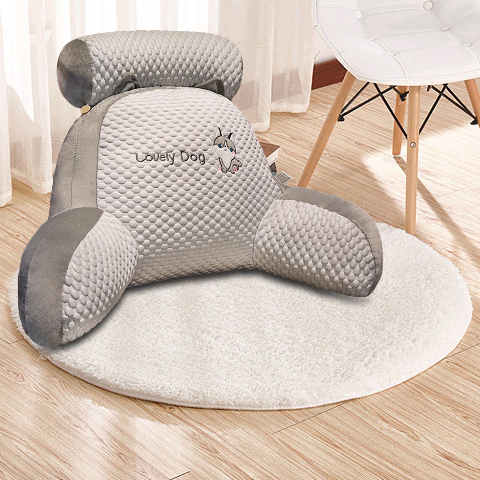 Pillow Washable Embroidery Waist Rest Cushion for Bedroom Sofa Office