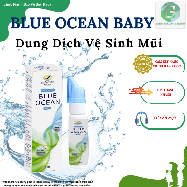 BLUE OCEAN Baby - Dung Dịch Vệ Sinh Mũi Kháng Khuẩn Cho Bé