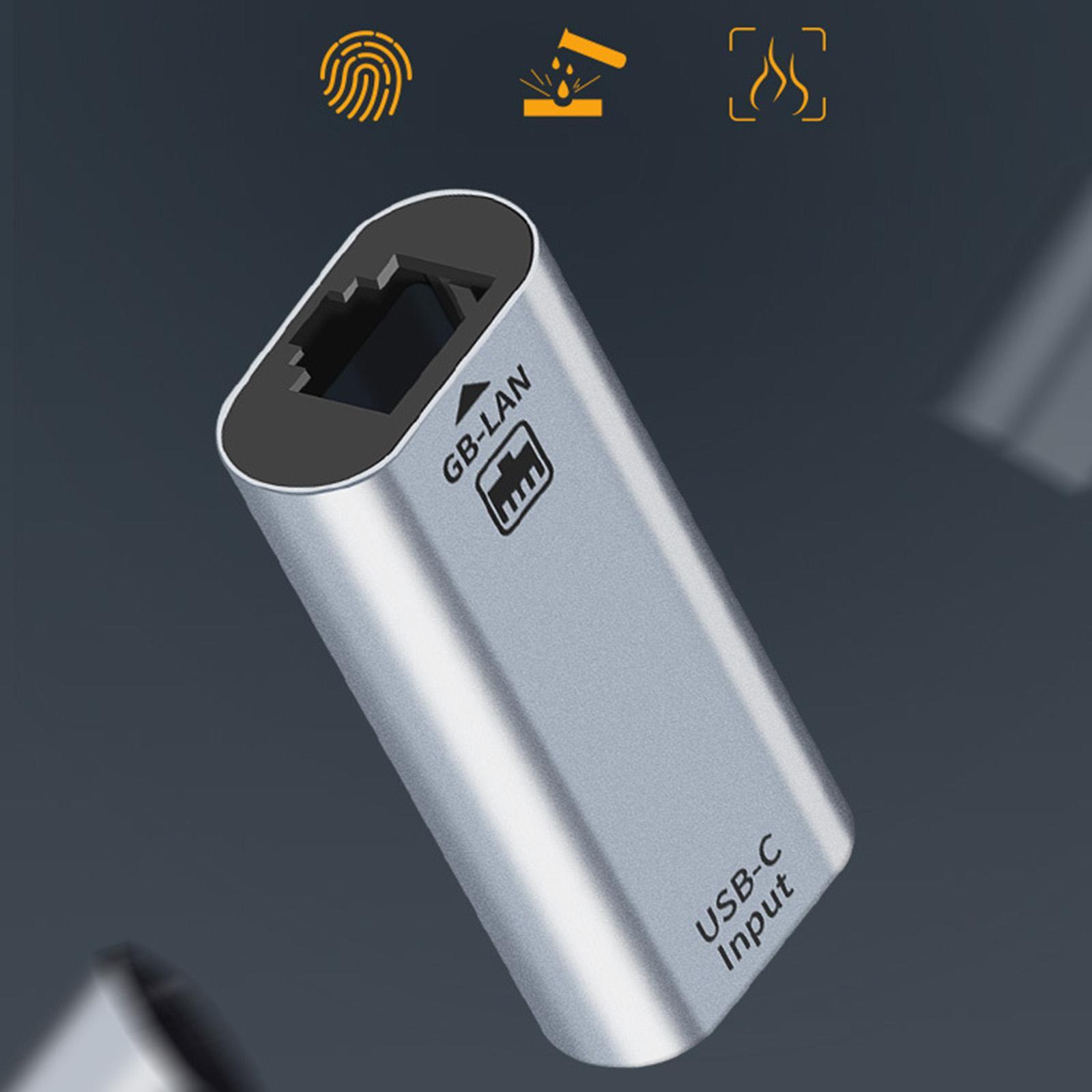 USB Type C to Ethernet Adapter LAN Network Adapter Universal for Laptops PC