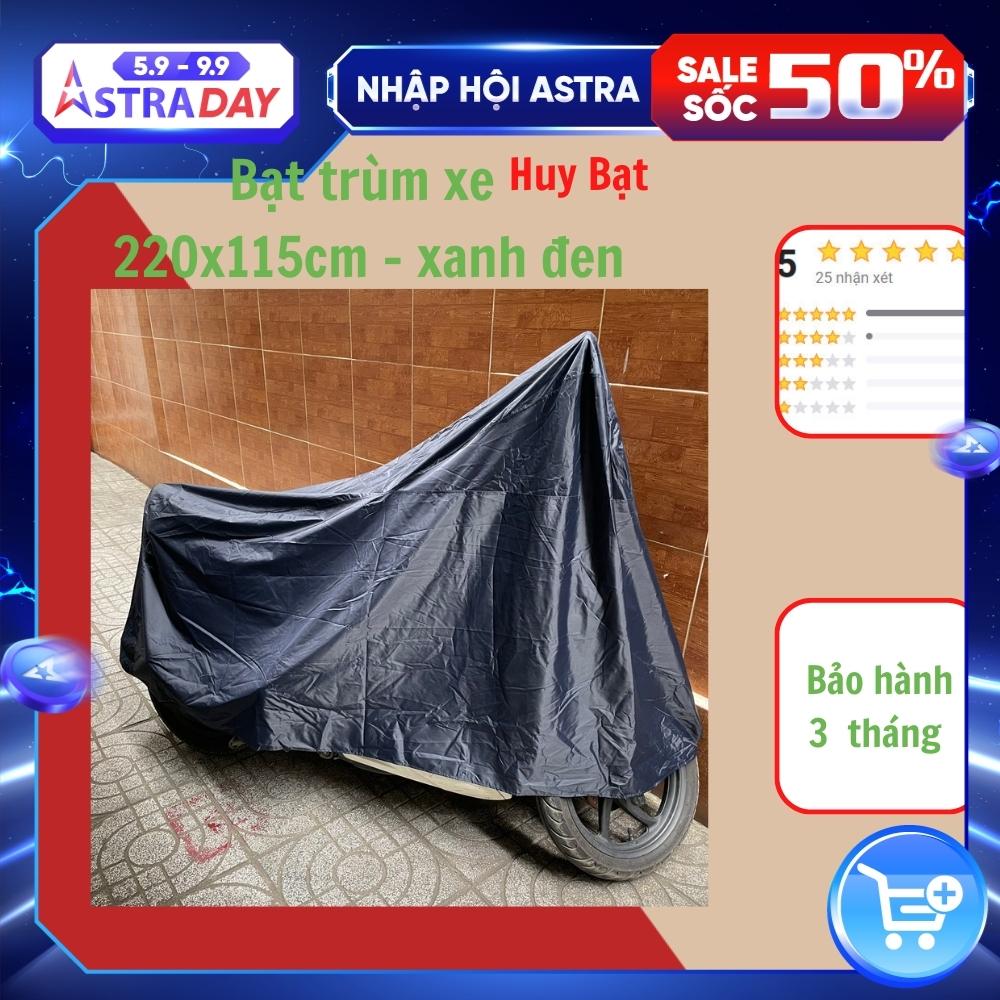 BẠT TRÙM  TẤM PHỦ TẤT CẢ CÁC LOẠI XE MÁY KÍCH THƯỚC 220x115cm , LÀM TỪ VẢI DÙ 2 DA CAO CẤP ,BỀN ,ĐẸP , CHỐNG MƯA , NẮNG ,BẢO VỆ CHIẾC XE MÁY CỦA BẠN , NGOÀI RA CÒN DÙNG ĐƯỢC ĐỂ TRÙM HÀNG HOÁ , CHỐNG TRỘM HIỆU QUẢ . – Màu Xanh Đen