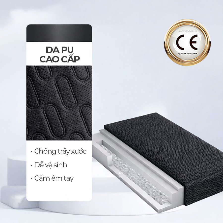 Bọc Vô Lăng CIND Y021 Size M Màu Đen Da PU Lõi TPE Chống Trượt Siêu Êm - Nhập Khẩu Chính Hãng