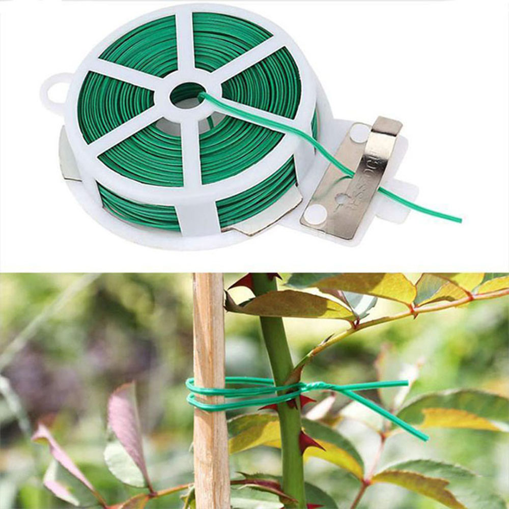 Cuộn dây buộc đồ, buộc cây cảnh đa năng 50m - Cuộn dây kẽm bọc nhựa dùng để buộc cây cảnh, hoa lan