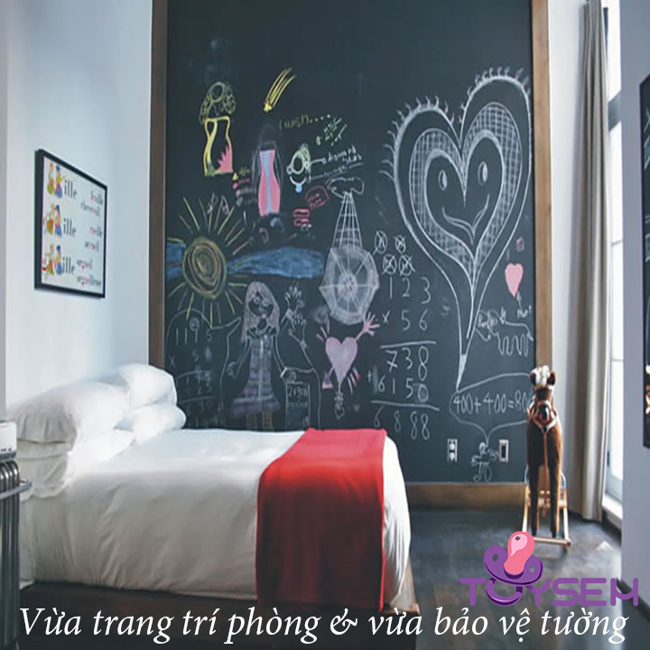 Bảng decal dán tường cho bé học vẽ - Bảng dán tường đa năng kích thước 45 x 200 cm