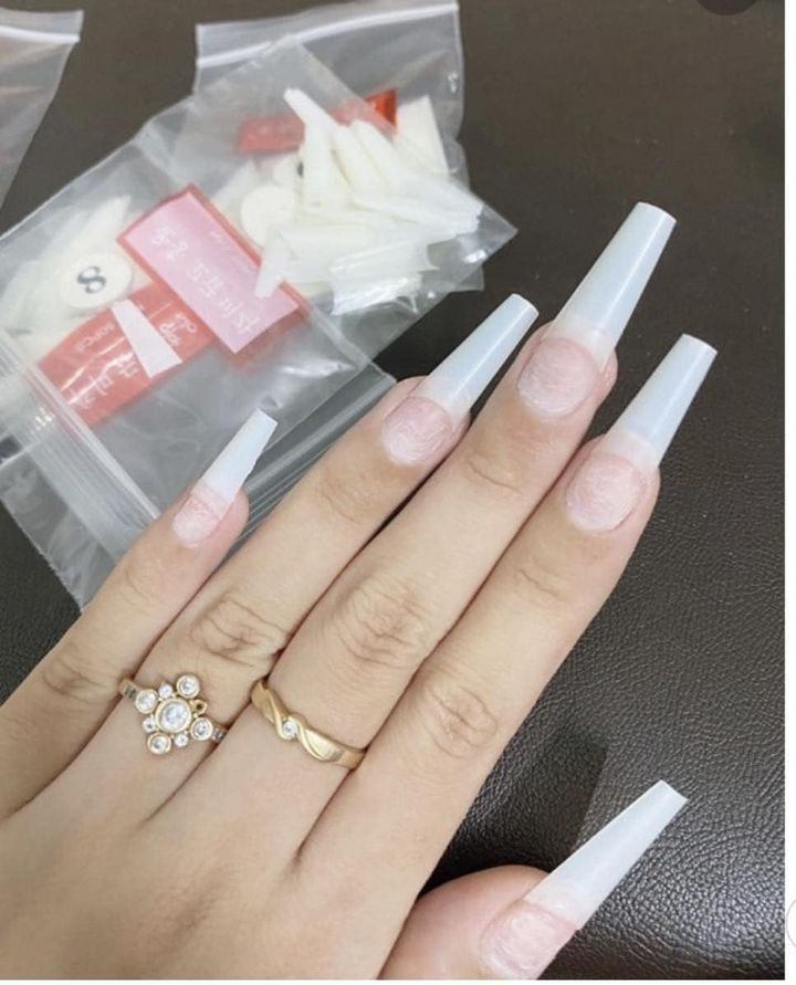 móng nối form thang , nối dài móng tay làm nail