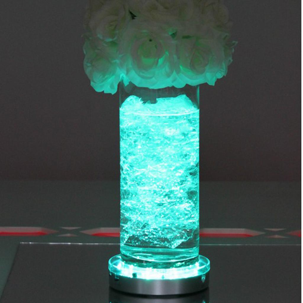 Round Battery Power RGB LED Display Exhibition Base Stand with Remote Controller