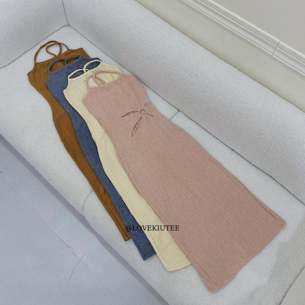 Đầm dài 2 dây khoét eo Analisa Cut Out Midi Dress LOVEKIUTEE