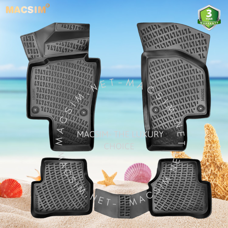 Thảm lót sàn ô tô nhựa TPU Silicon Volkswagen Tiguan 2007-2017 Nhãn hiệu Macsim