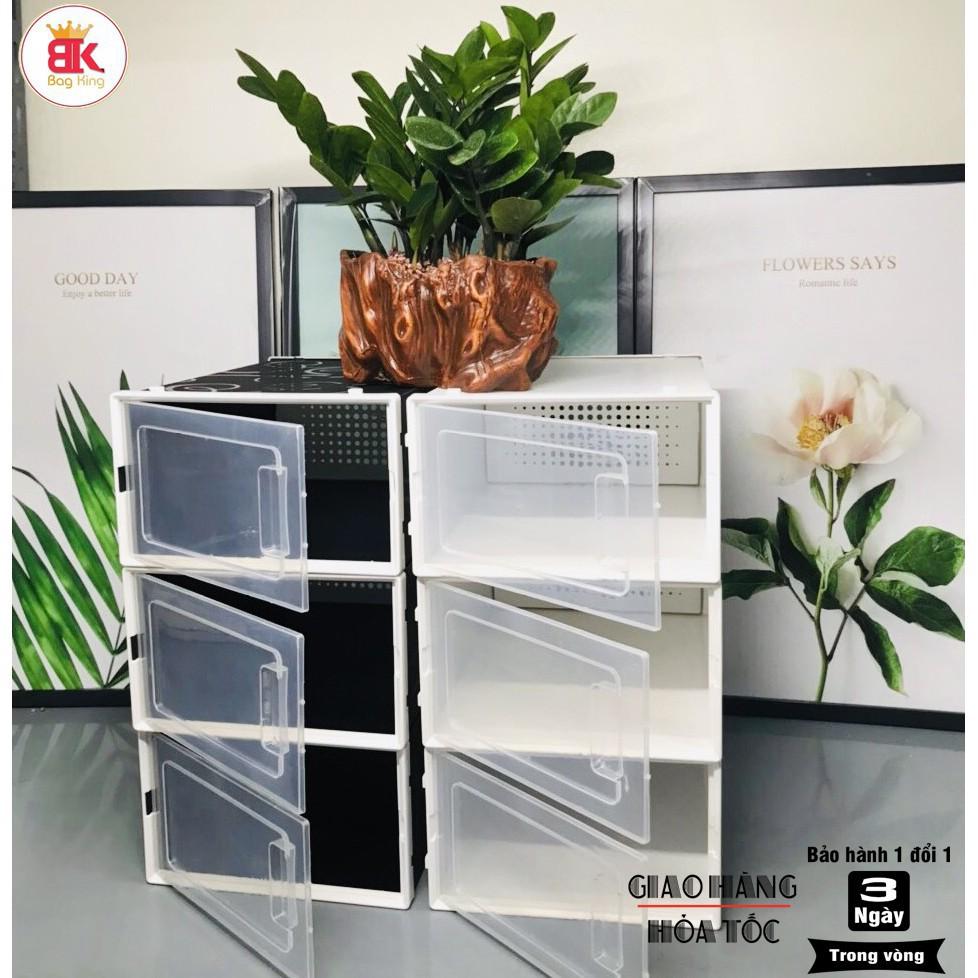 Combo 10 Hộp Đựng Giày Nắp Nhựa Cứng Trong Suốt Lắp Ráp Thông Minh Cỡ Lớn - Hộp Giày Mới