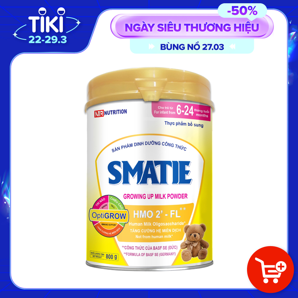 SỮA CÔNG THỨC HMO SMATIE 1 LON 800G