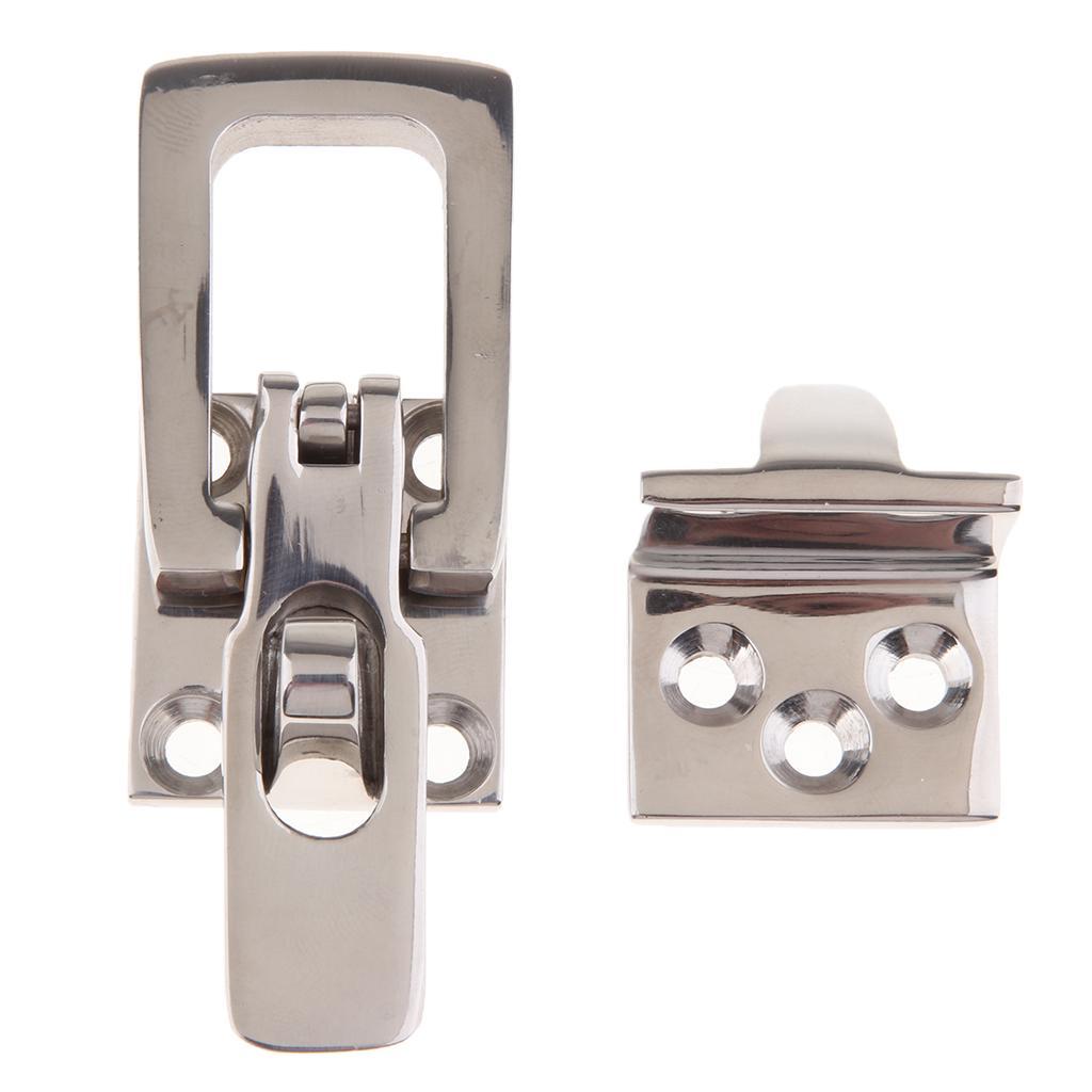 Stainless Steel Safety Pivoting Eye Lock Reel Lock for Boat RV Door Parts Hardware 3.0 Inch