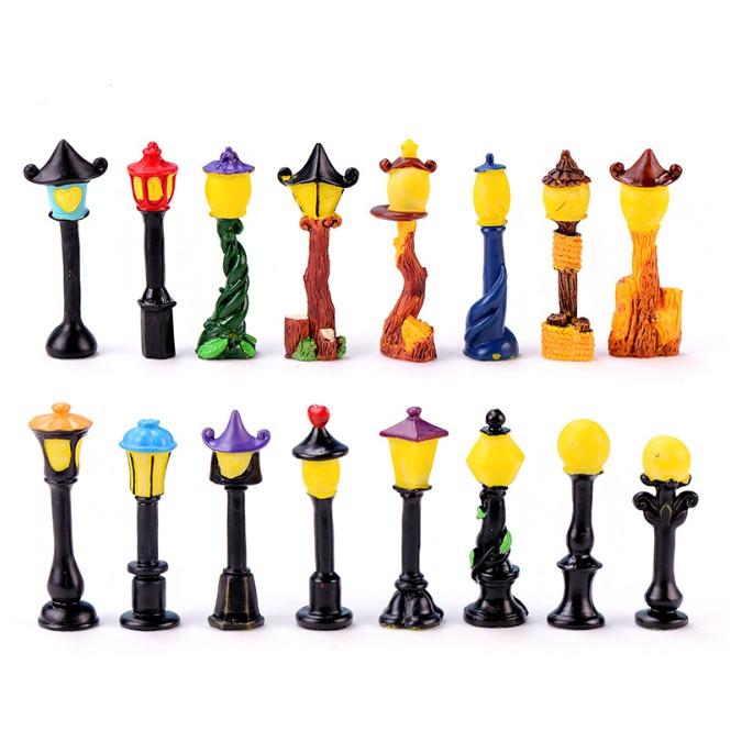 Mô hình cột đèn phong cách Halloween trang trí nhà búp bê, tiểu cảnh, DIY