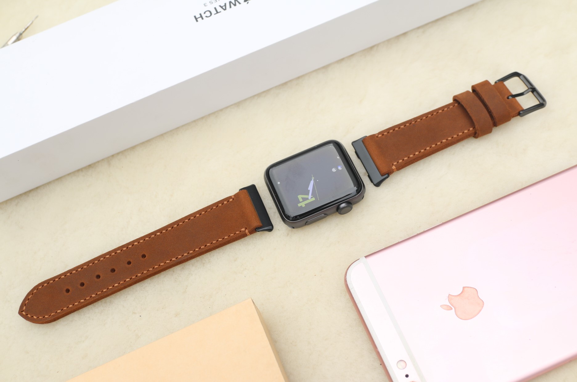 Dây Đeo Da Thay Thế Dành Cho Đồng Hồ Thông Minh Oppo Watch Handmade