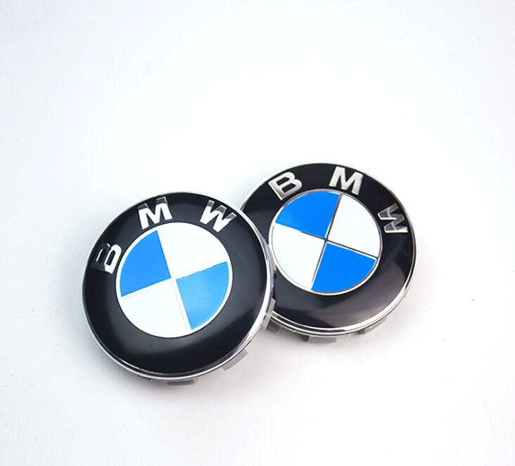 1 chiếc logo chụp mâm, ốp lazang ô tô, xe hơi BMW đường kính 68mm BMW68