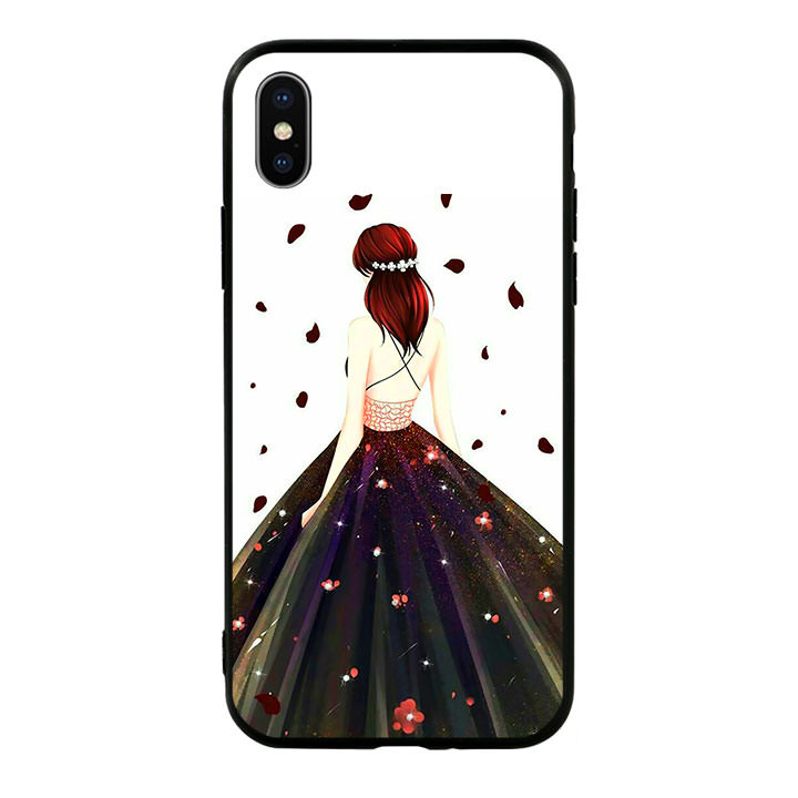 Ốp lưng viền TPU cho điện thoại Iphone X - Girl 03