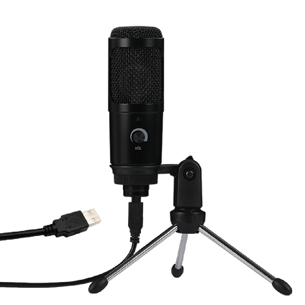 Micrô Ngưng Tụ USB Để Hát Karaoke Ghi Âm Phát Sóng Với TrIPod Plug And Play Cho Máy Tính Xách Tay