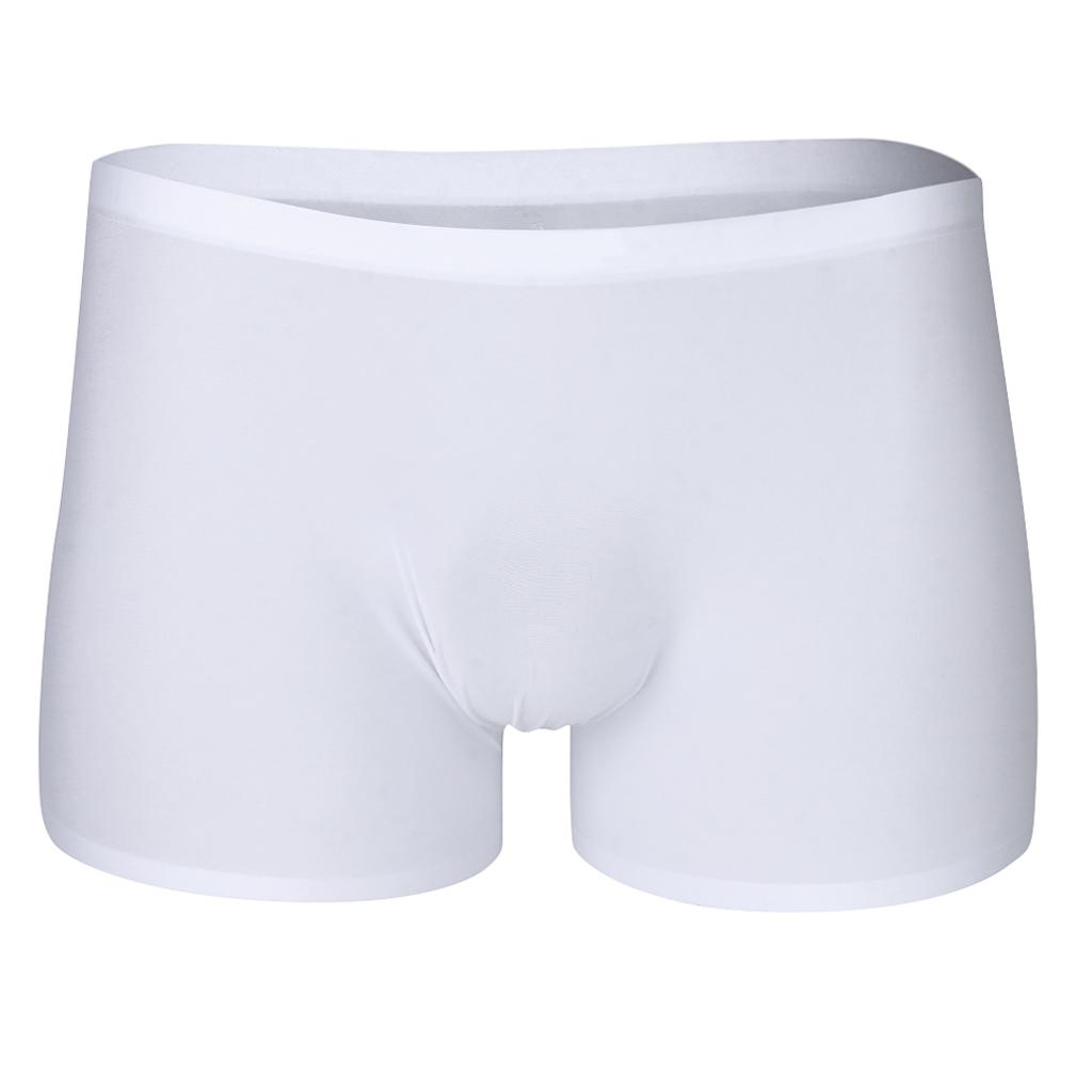 Men's Silky Soft Solid Boxers Trunks Pants Briefs Shorts Underwear M L XL XXL