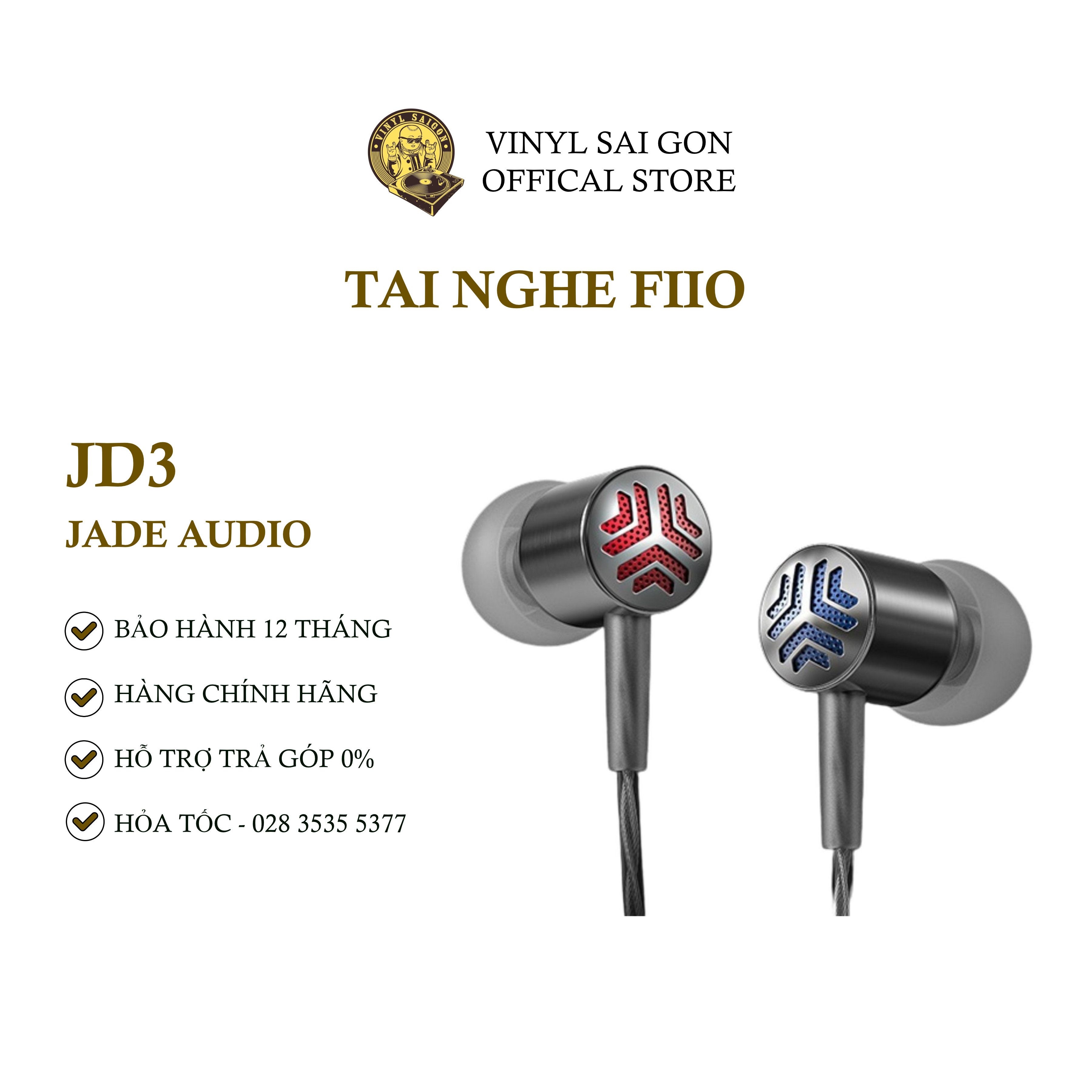 Tai Nghe Nhét Tai Có Dây FiiO Jade Audio JD3 - Hàng Nhập Khẩu