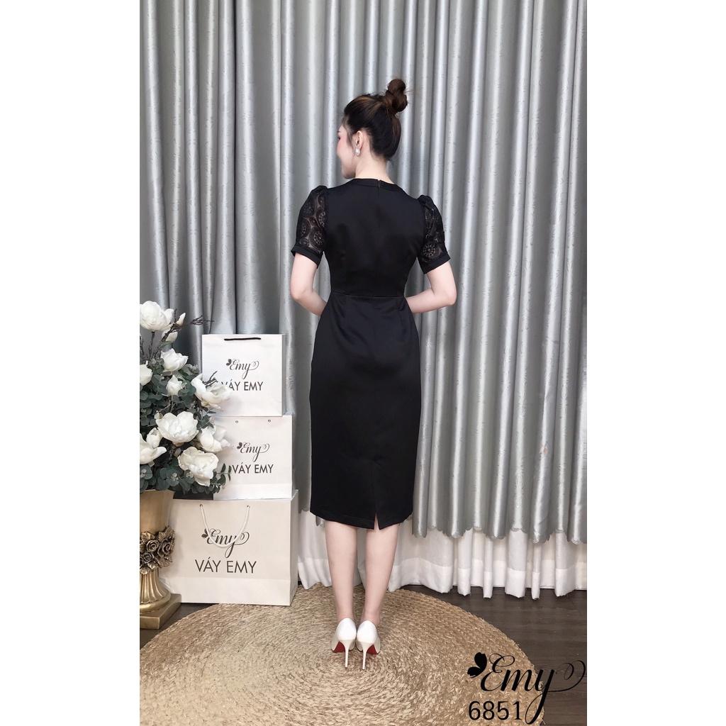 Đầm EMY EM6851 Đầm Body Ren Đen