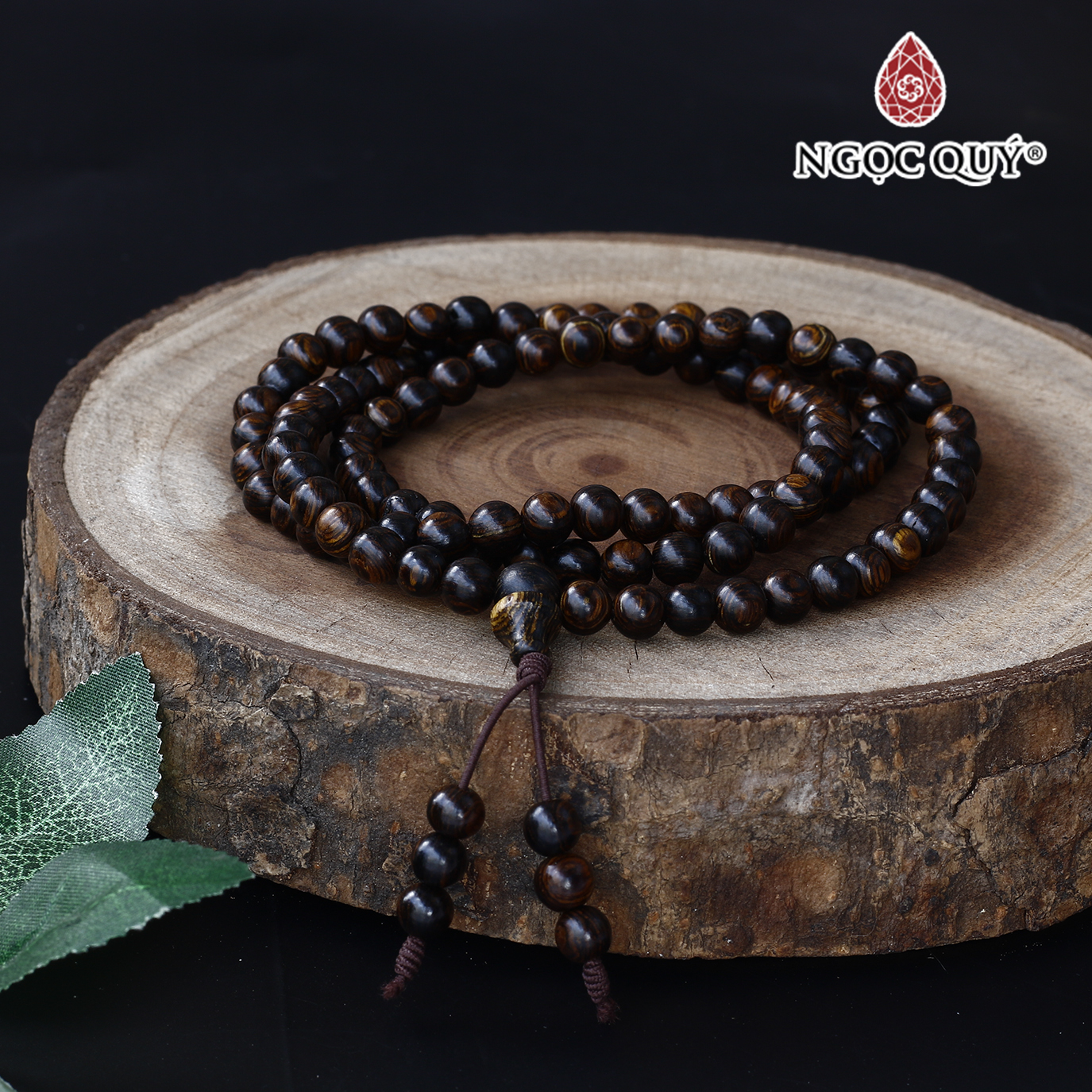 Vòng chuỗi 108 hạt trầm sánh 6mm - Ngọc Quý Gemstones
