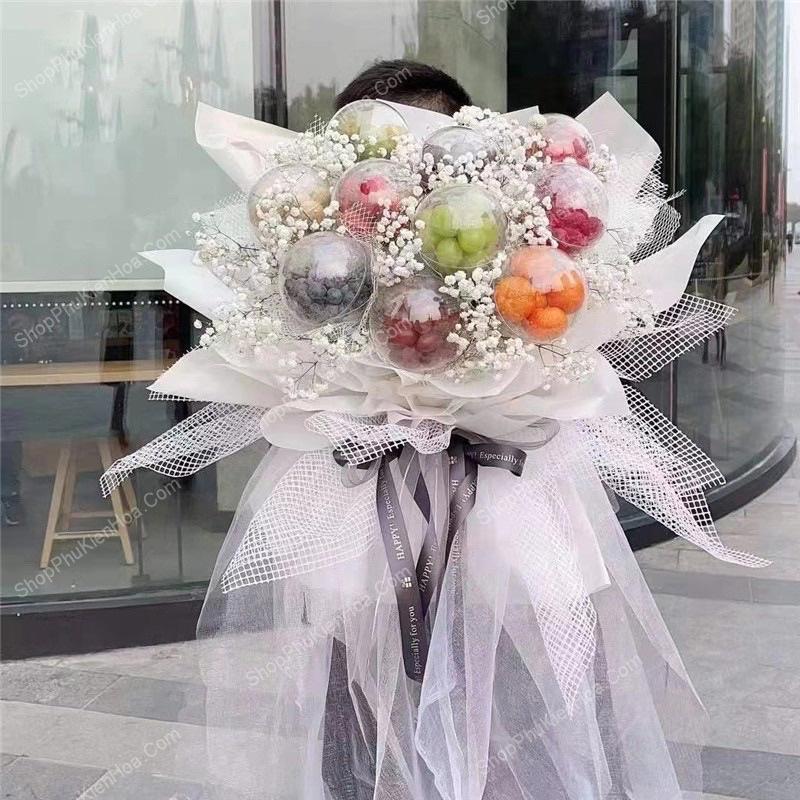 Tấm lưới gói hoa Hàn Quốc - lưới hình ô vuông bó hoa