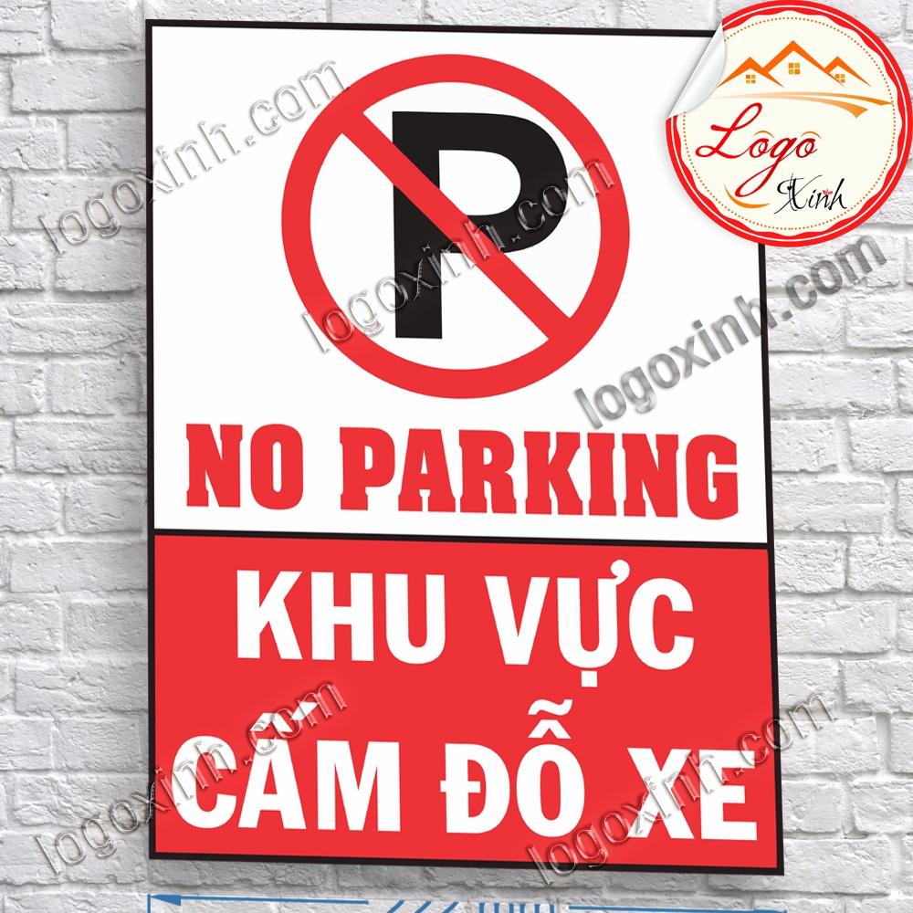 Logo sticker decal dán khu vực cấm đỗ xe, biển thông báo nơi cấm đậu xe no parking area