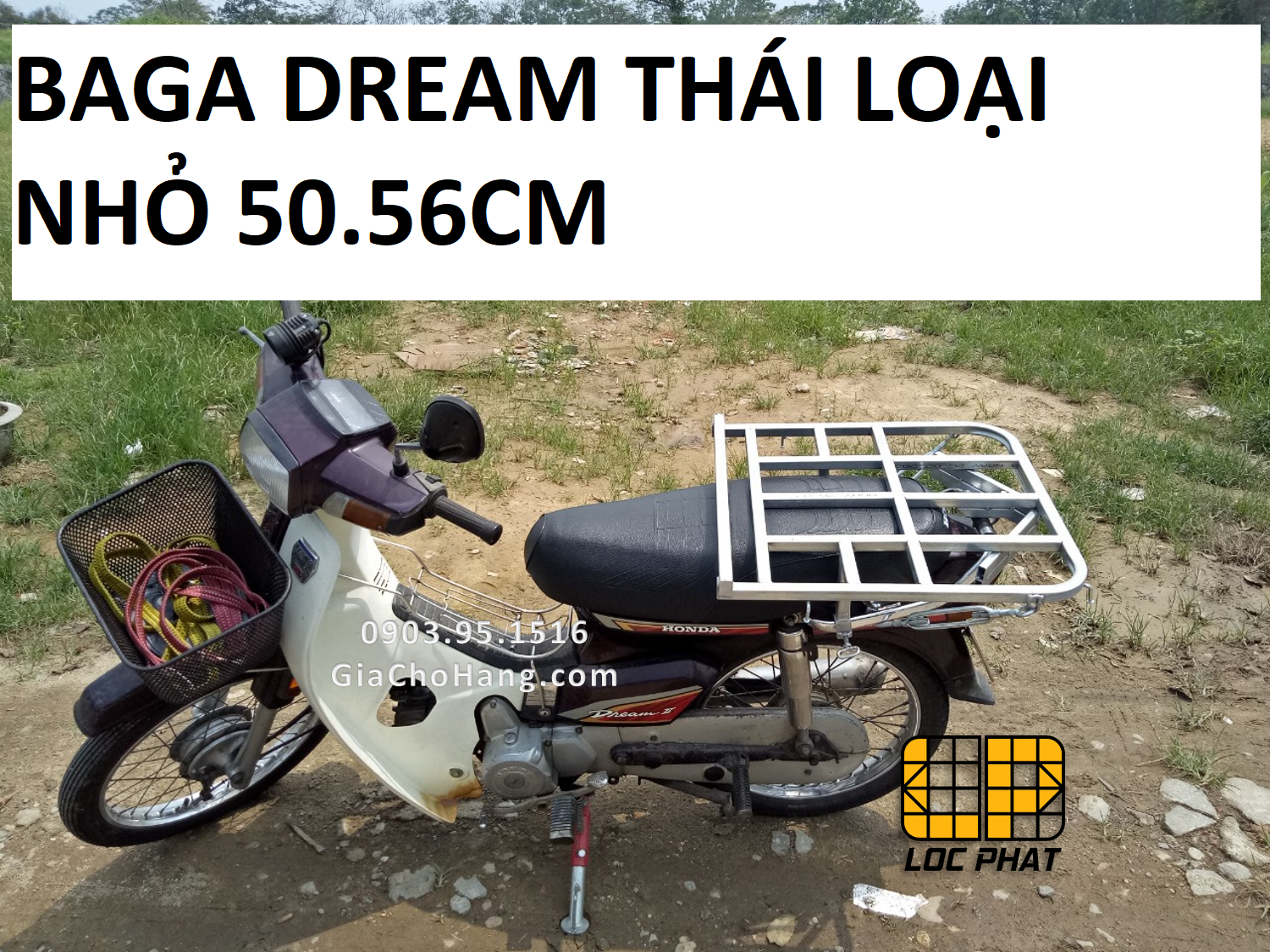 Baga giá chở hàng xe máy Dream Thái loại nhỏ