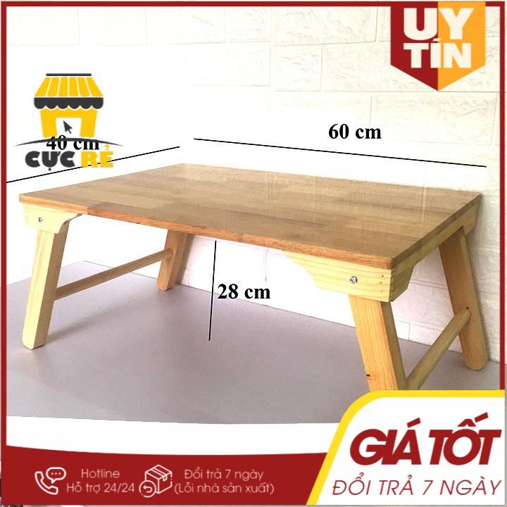 Bàn học chân xếp 40x60cm, Gỗ cao su chắc chắn