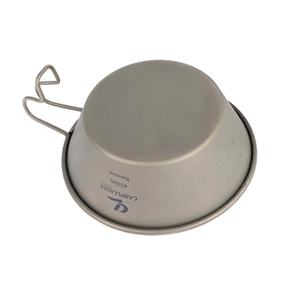 Bát Titan CAMPLEADER nhẹ 450ml có đánh dấu thể tích cho Đi bộ dã ngoại cắm trại hoặc dùng tại nhà