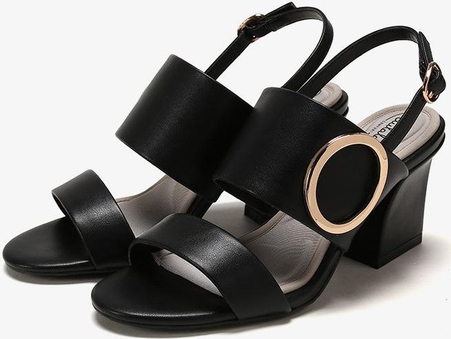 Sandal quai ngang gót trụ vuông 7cm - SDNDAPHNE