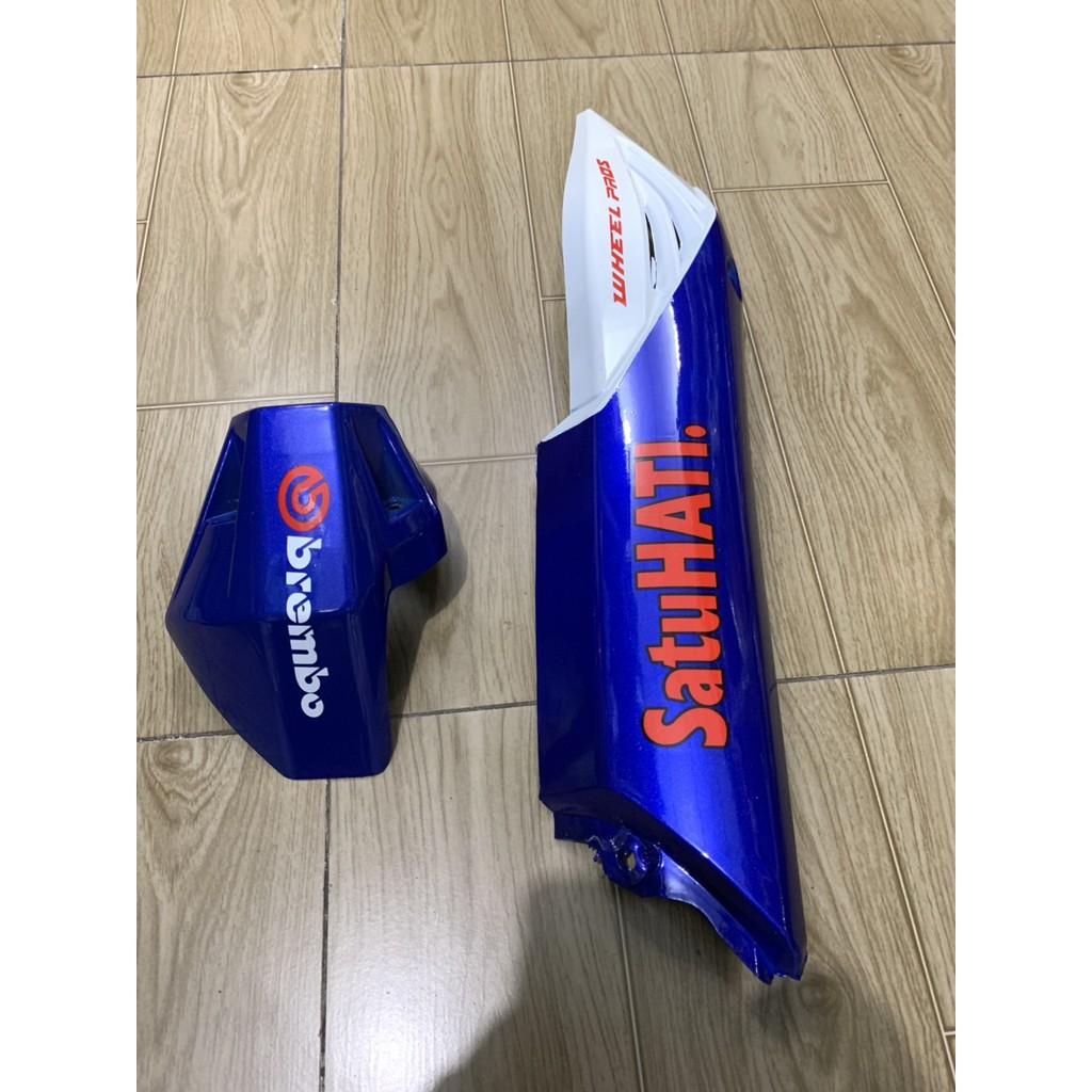 Ốp pô và chụp đích pô winner V1 màu xanh trắng