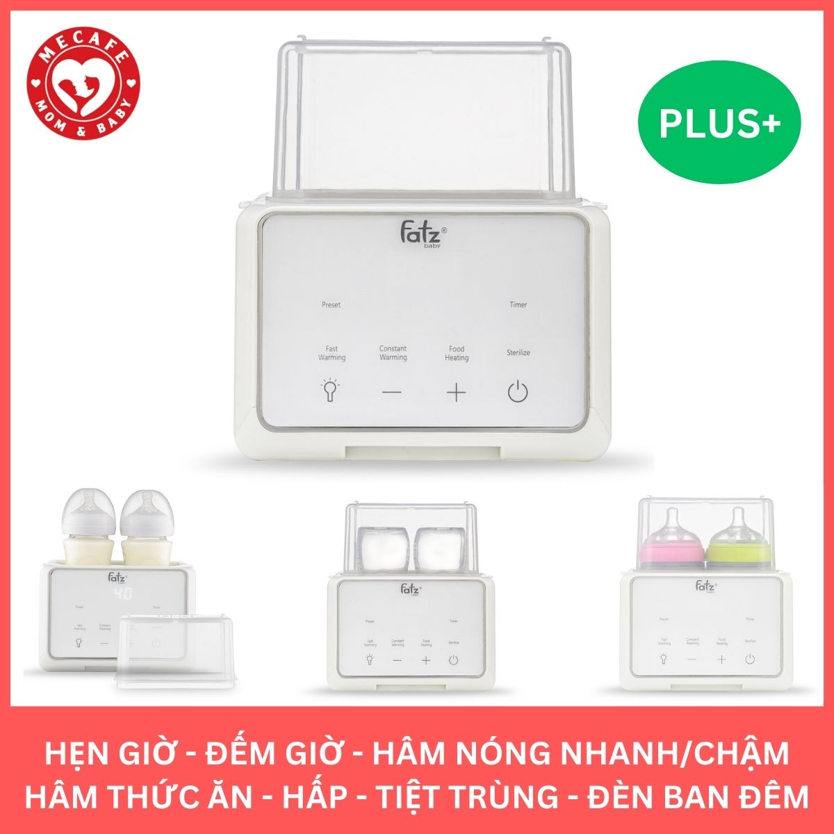 Máy hâm sữa tiệt trùng điện tử 2 bình Duo 3 plus cao cấp