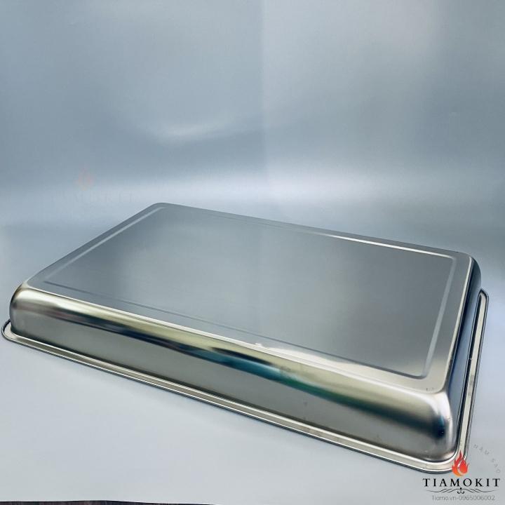 [Ảnh thật] Khay để đồ inox kích thước 40x60 sâu 7cm