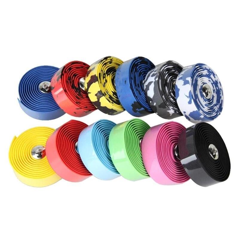Road Bike Handlebar Tape Soft Road Bicycle Handlebar 1 Pair Cycling Soft EV Anti-Slip Bicycle Bar Tape Bycicle Accessories