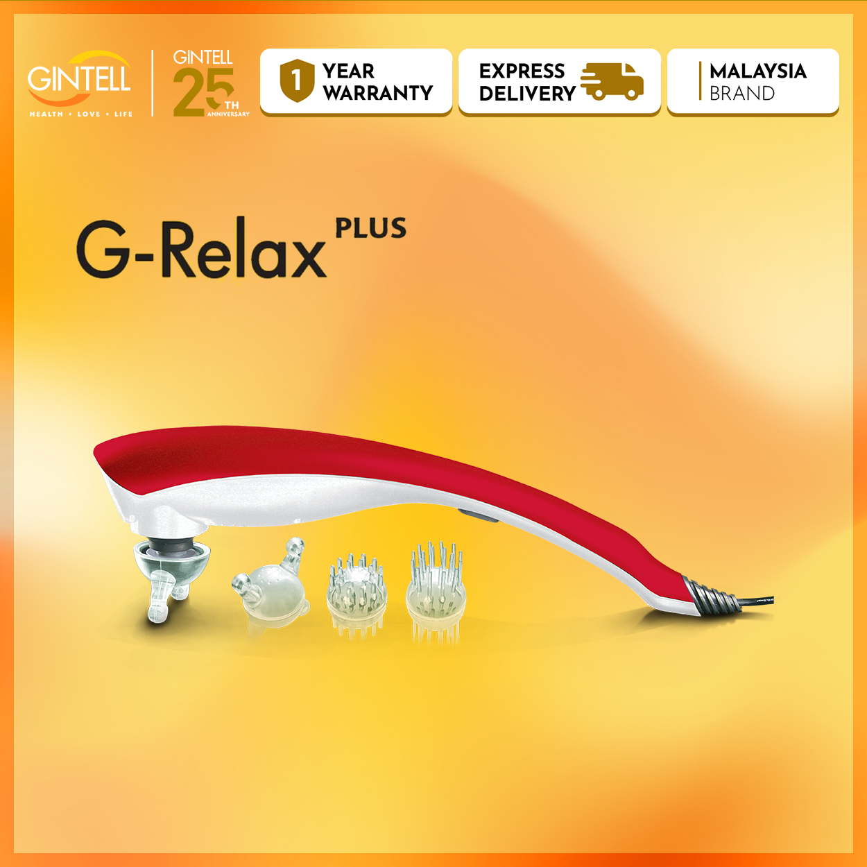 |GIÁ SỐC| Máy Massage Cầm Tay GINTELL - G-Relax PLUS Chính Hãng | 1 Năm bảo hành chính hãng