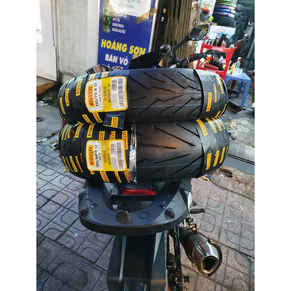 Vỏ lốp xe Pirelli Rosso III (Rosso 3) cho Motor: R15, MT15, R3, Ninja 300, Z300, Z400, KTM