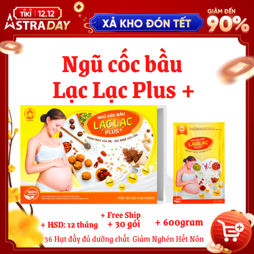 Ngũ cốc chuyên bầu Lạc Lạc plus hộp 30 gói/600gram- Tặng quà cho bé