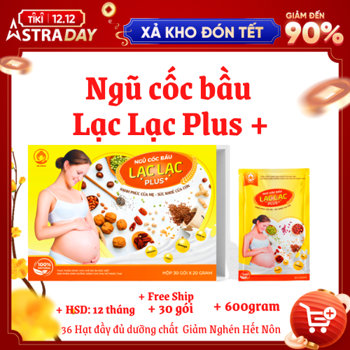 Ngũ Cốc Bầu Lạc Lạc Plus 30 gói 600g Tặng quà cho bé