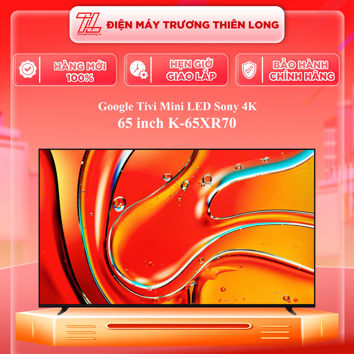 K-65XR70 - Google Tivi Mini LED Sony 4K 65 inch K-65XR70 - Hàng Chính Hãng