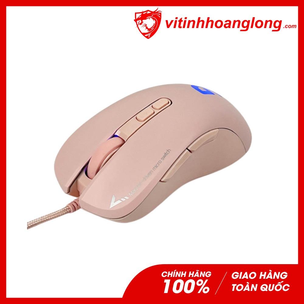 Chuột máy tính có dây Fuhlen G90 Pro Led RGB Pink màu hồng, chuyên game NEW BH 12T - Hàng chính hãng