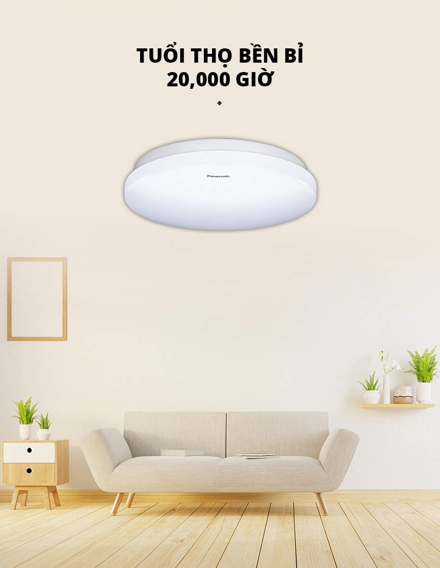 Đèn ốp trần nổi Panasonic Simple Ceiling 1G Loại đổi màu Công suất (12W,18W)