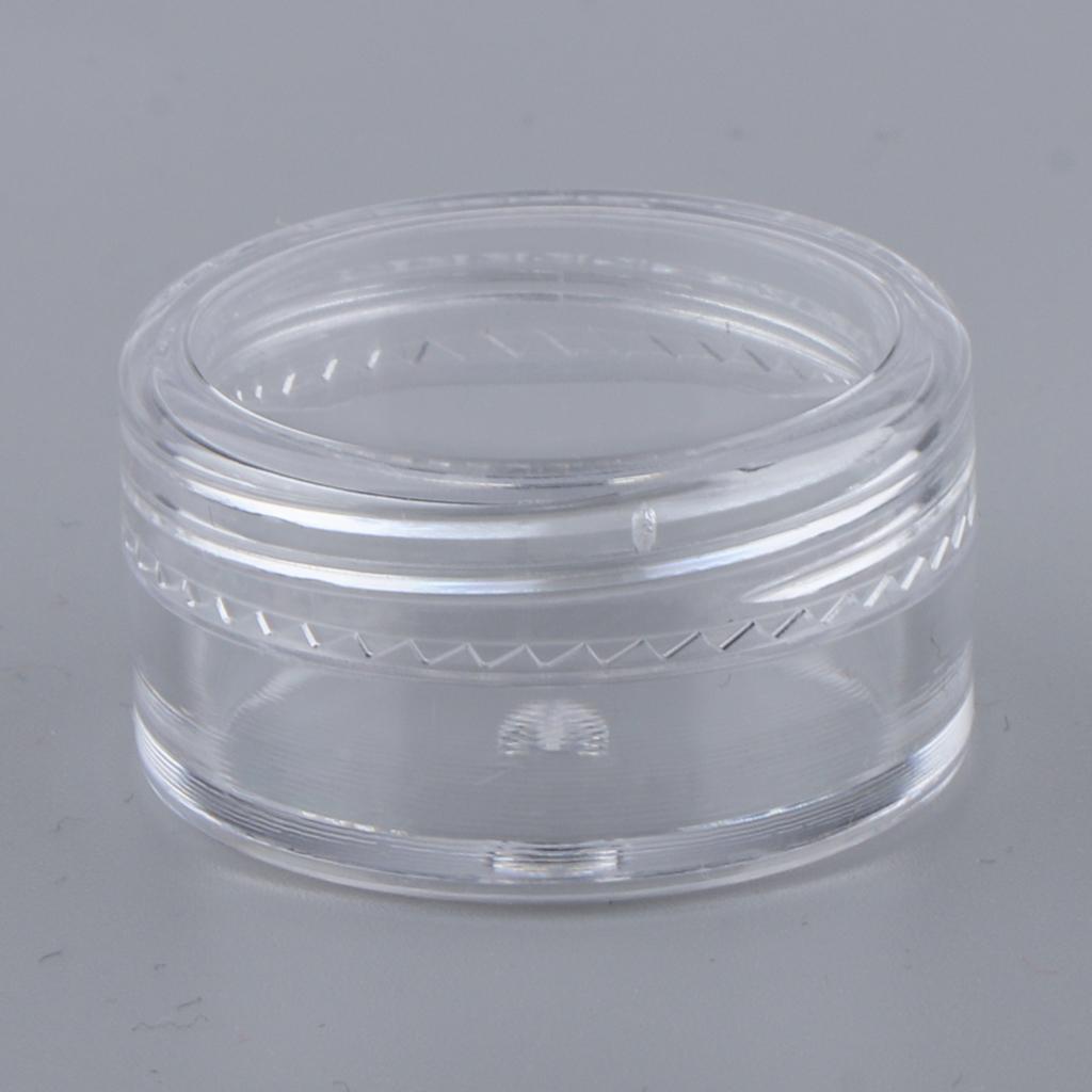 10x Empty Round Clear Makeup Jar Pot Powder Travel Cream Cosmetic Container 5g