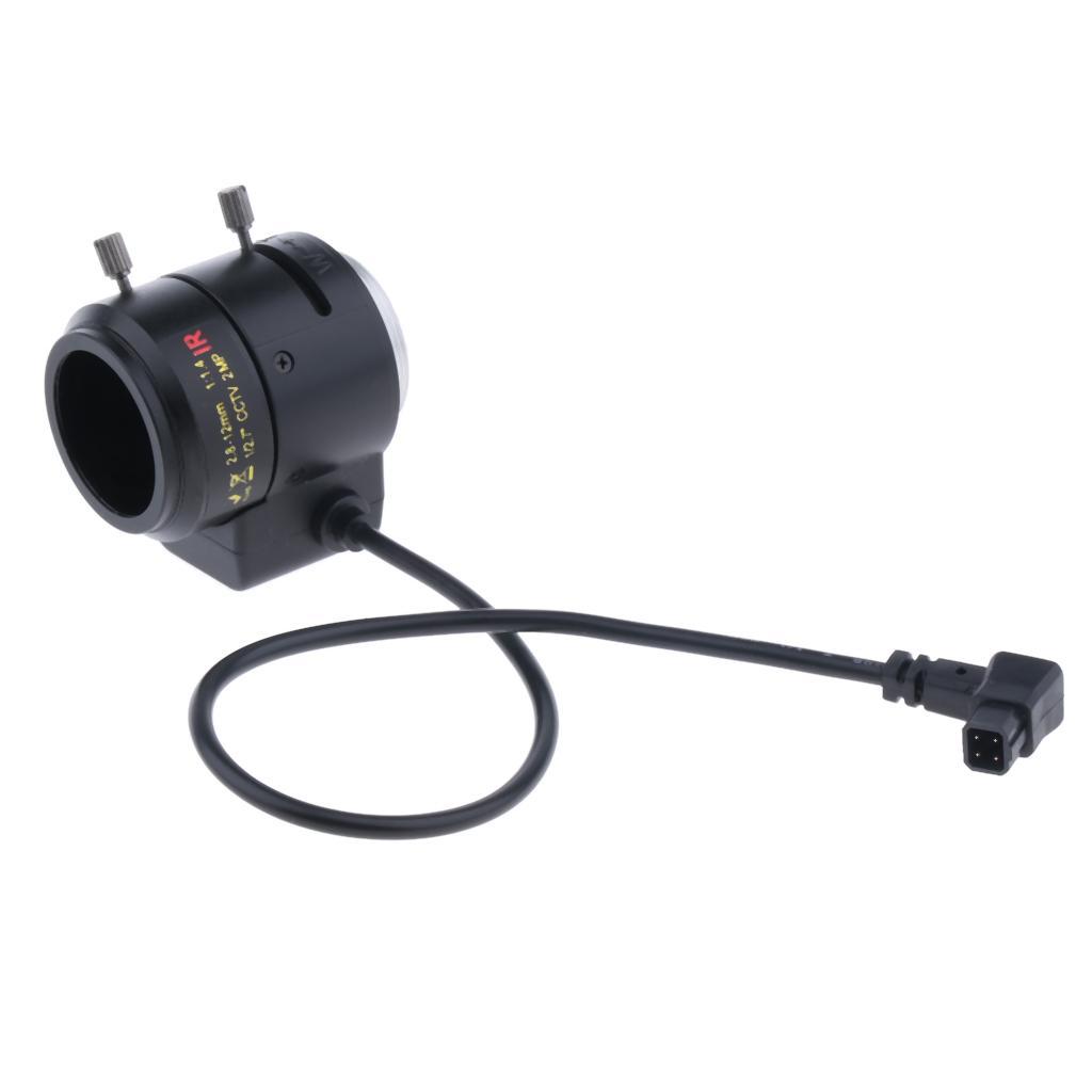 Camera Varifocal IR Lens 2MP 2.8-12mm 4 CS Mount Auto Iris 1/2.7'' Format