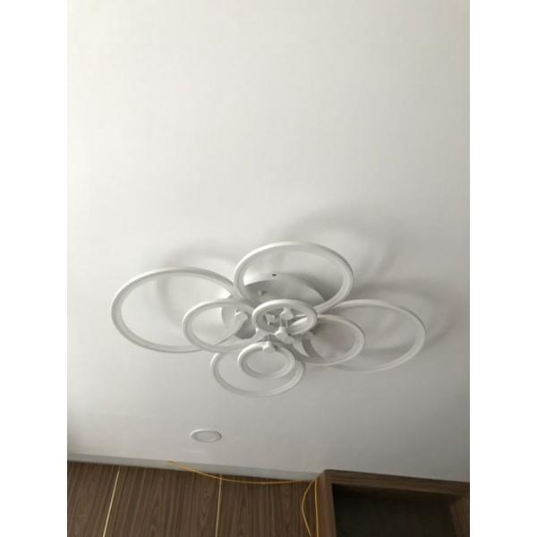 Đèn Mâm Led Ốp Trần 8 Cánh Hình Hoa Trang Trí Phòng Khách,Ngủ, Có Điều Khiển Từ Xa Phân Tầng 3 Chế Độ Ánh Sáng