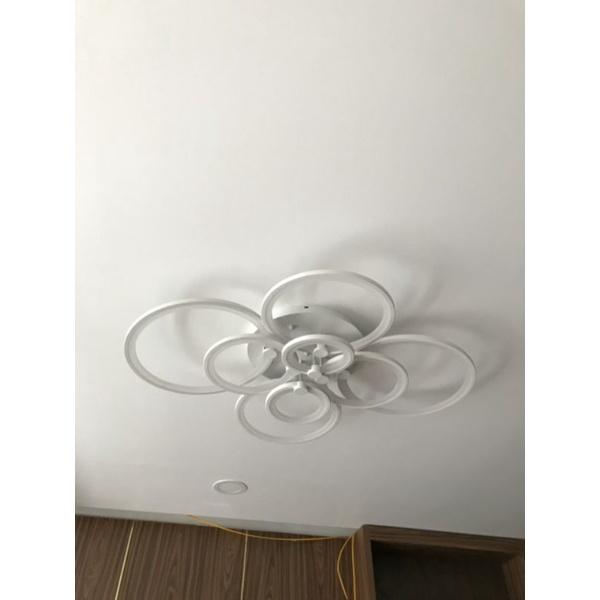 (Gía Rẻ) Đèn Mâm Led Ốp Trần 8 Cánh Hình Hoa Trang Trí Phòng Khách,Ngủ, Có Điều Khiển Từ Xa Phân Tầng 3 Chế Độ Ánh Sáng