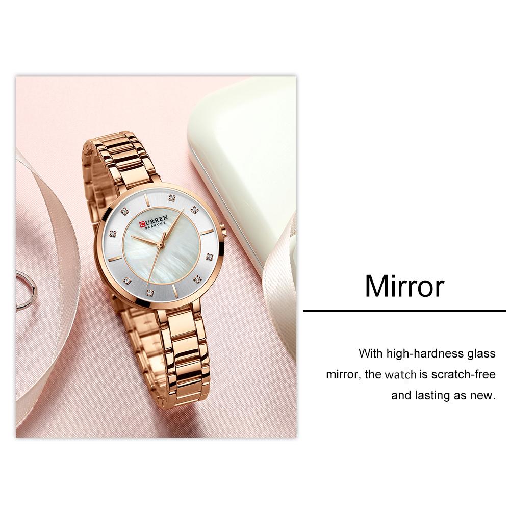 Đồng hồ Chronograph Thời trang Dây đeo bằng thép không gỉ CURREN 9051 Nữ