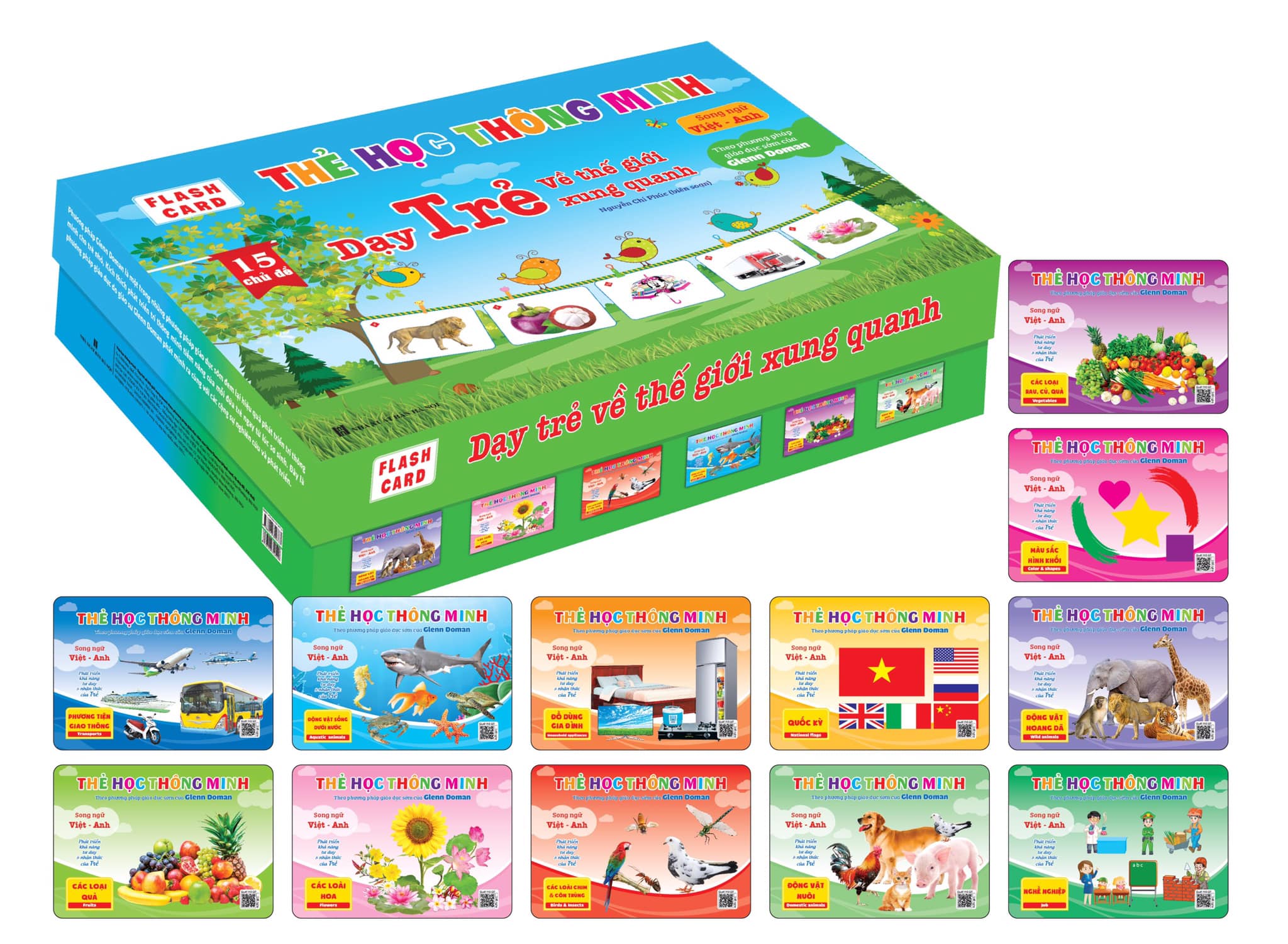 Flashcard cho bé theo phương pháp Glenn Doman - Bộ thẻ học thông minh(QUÉT MÃ QR FILE ĐỌC)