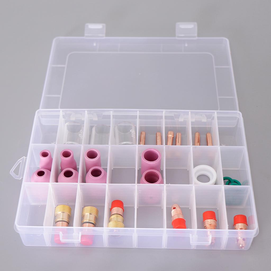 40PCS Nozzle Gas Lens Collet Pyrex Cup Consumables Kit For TIG Welding Torch