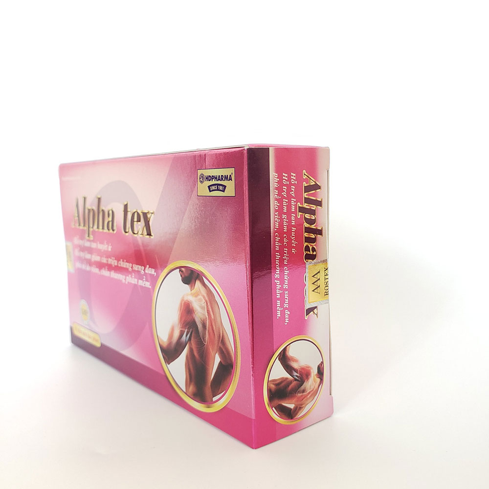 Viên uống Alpha tex hỗ trợ làm giảm các triệu chứng sưng đau, phù nề do viêm, chấn thương phần mềm