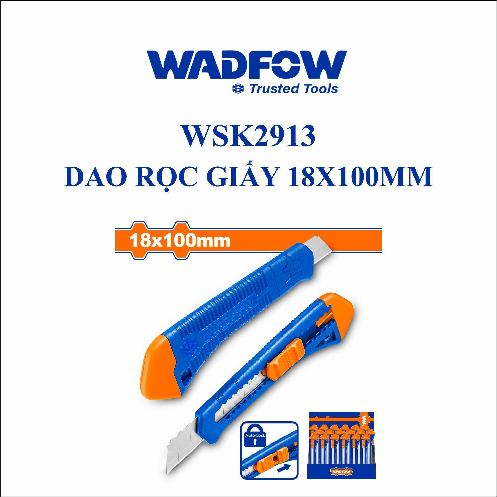 DAO RỌC GIẤY 18X100MM WSK2913 WADFOW - HÀNG CHÍNH HÃNG